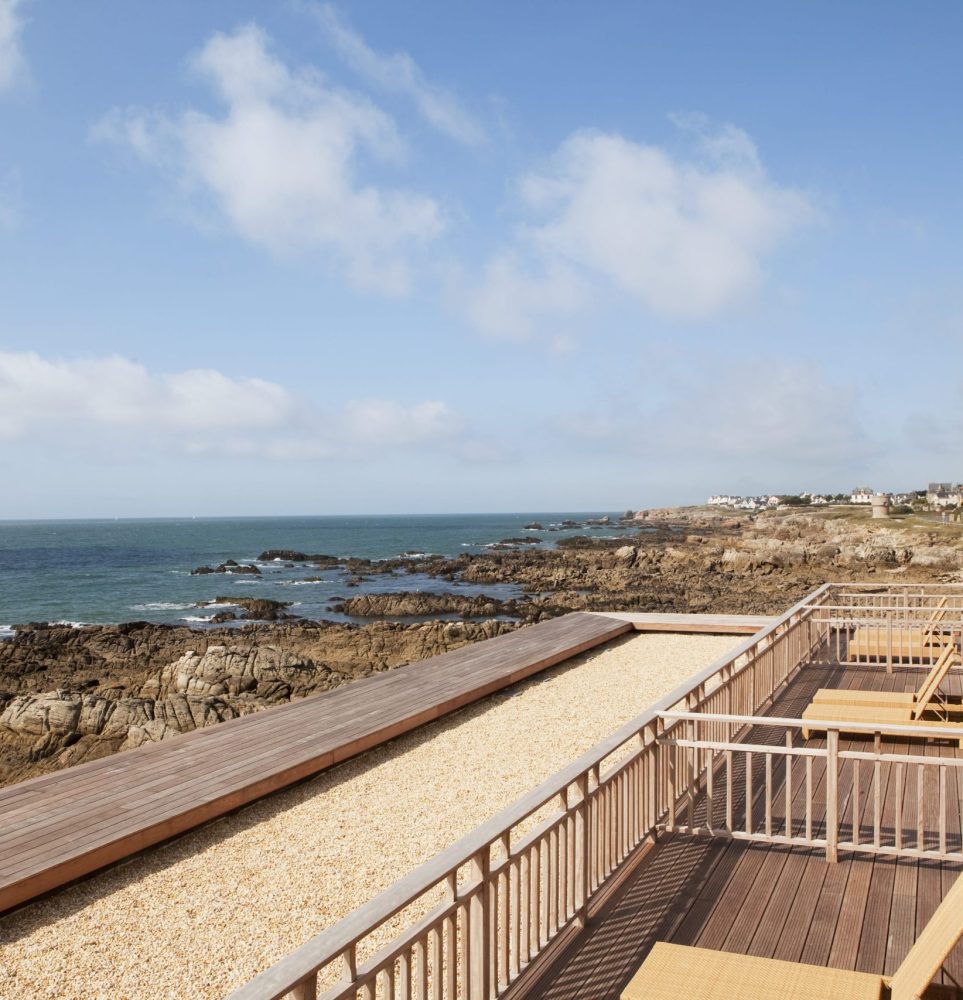 Terrace overlooking the wild coast